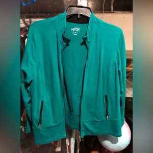 Work out jacket 2X plus size teal color good condition